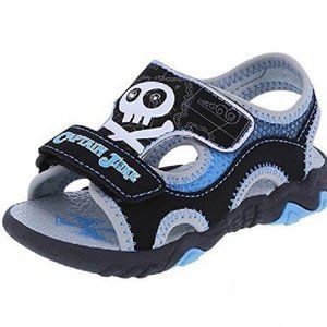 Jake and the Never Land Pirates Boys' Blue Lighted Double-Strap Sandal Size 5